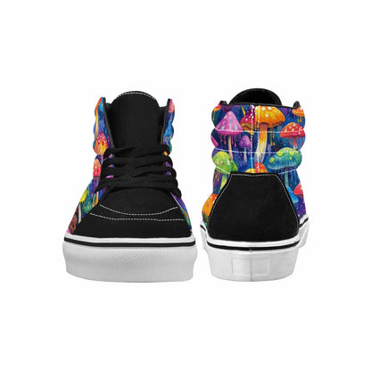 MEN'S Mushrooms High Top Canvas Wearable Art Melting Art Original Art Sneakers