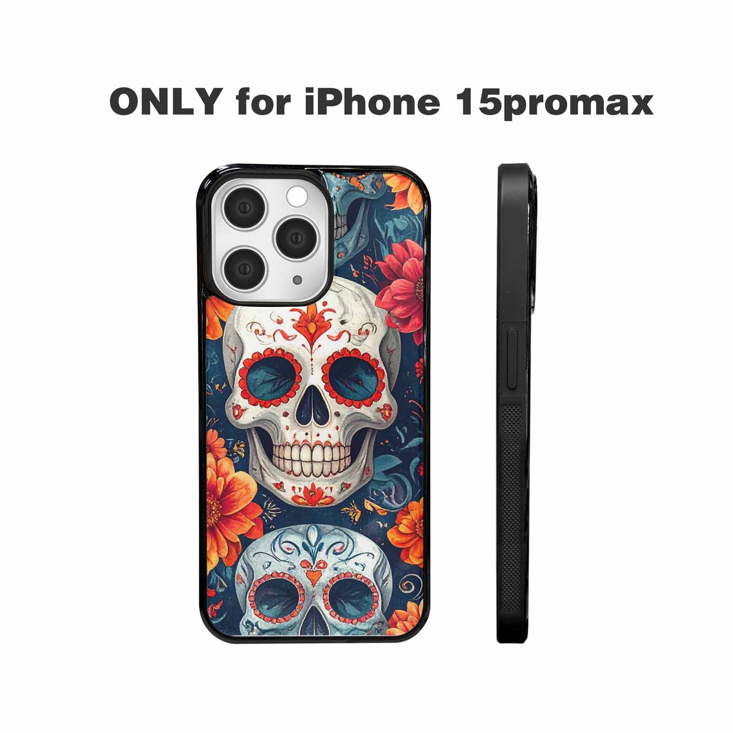 iPhone 15 Pro Max Case — Marble Skull Custom, Custom Print Case Cover