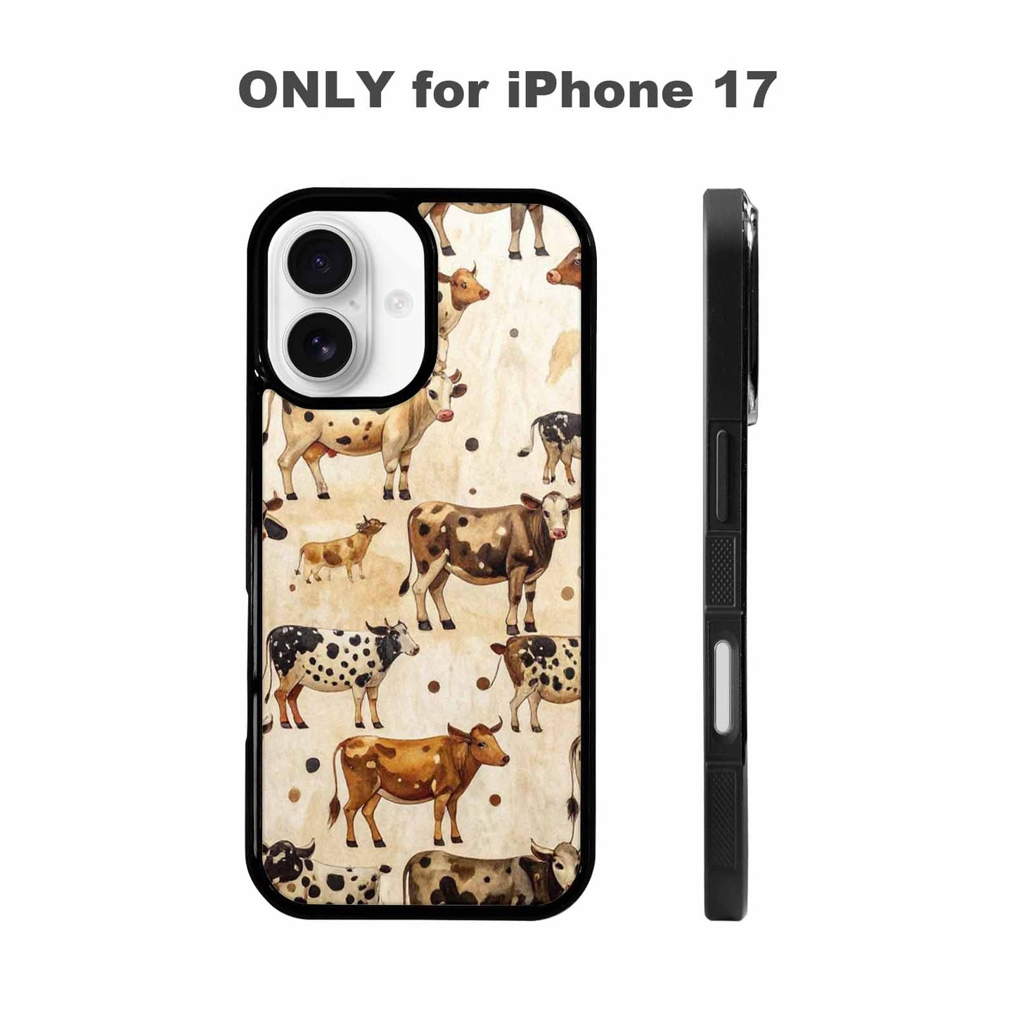 iPhone 17 Case — Small Cow Animal Print Animal Print, Original Design Phone Case