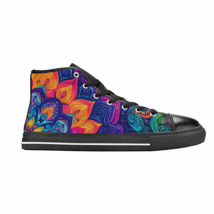 MEN'S Tie Dye Mandala High Top Canvas Cottagecore Shoes