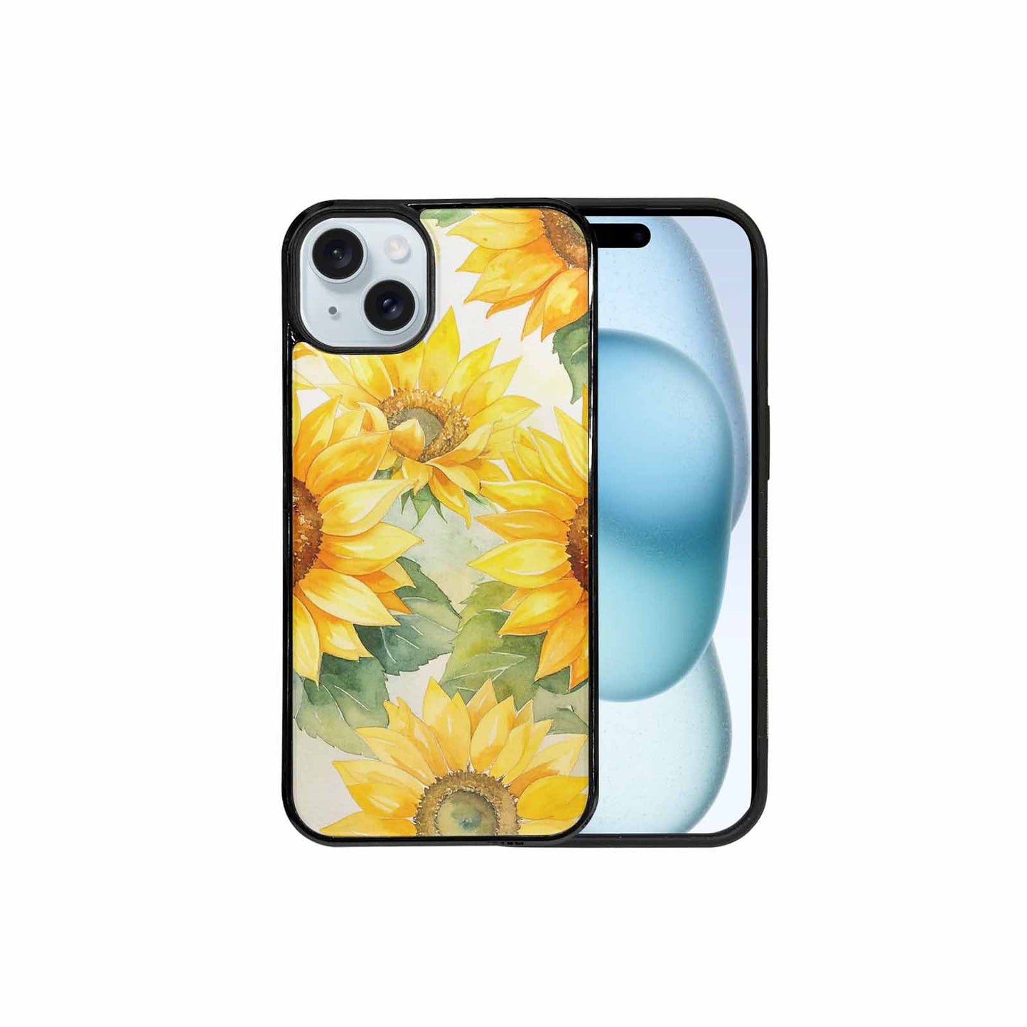 iPhone 15 Plus Case — Sunflowers Watercolor, Customized Protective Case
