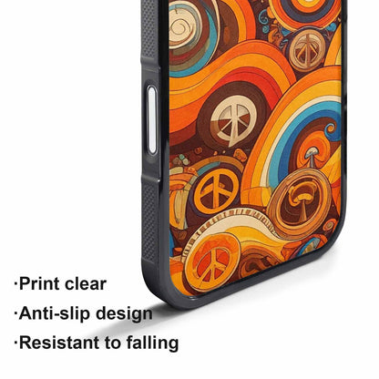 iPhone 17 Air Case — Small Groovy Peace Sign Swirl Original, Personalized Phone Case