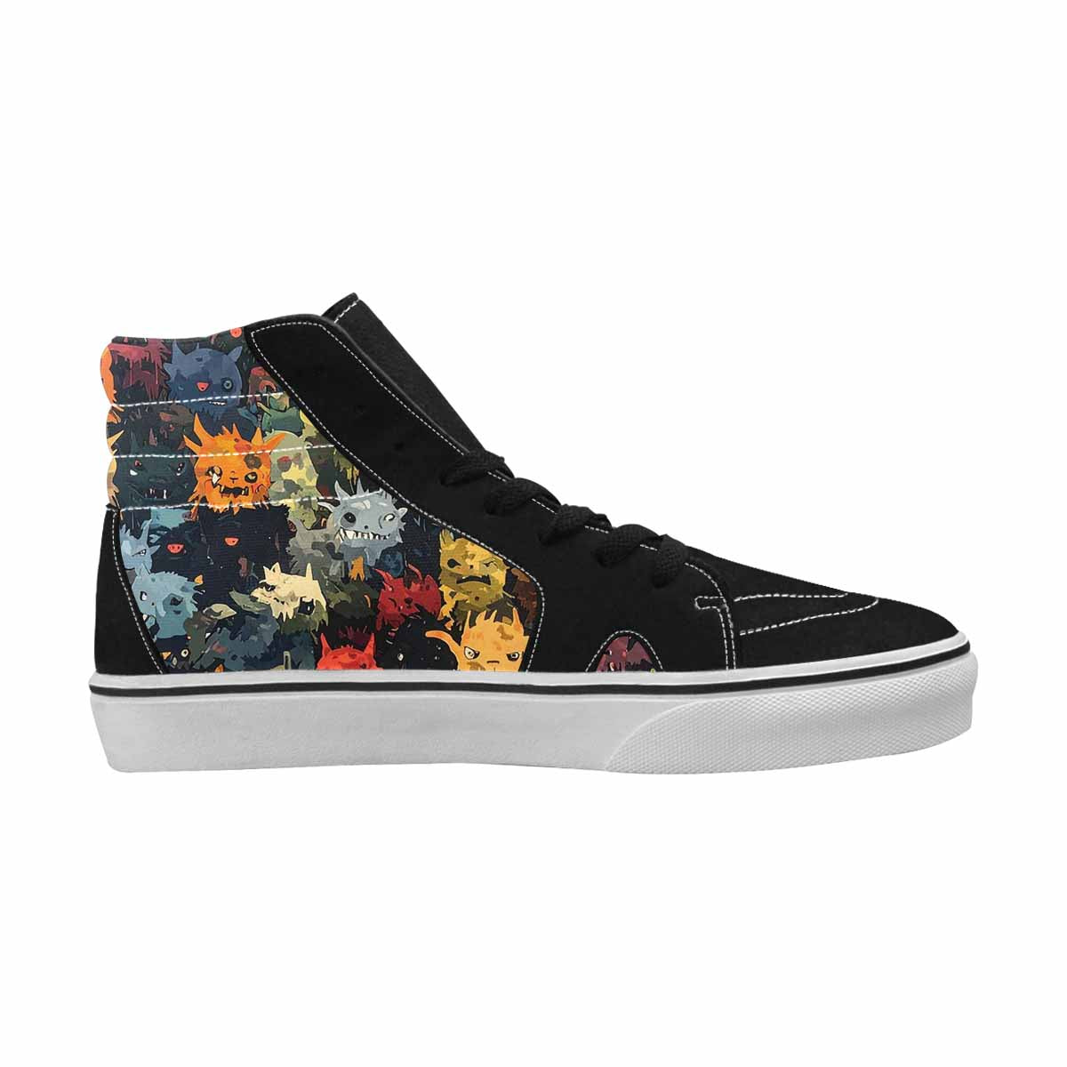 MEN'S Monsters  Camo Monsters High Top Canvas Vibrant Chaos Sneakers