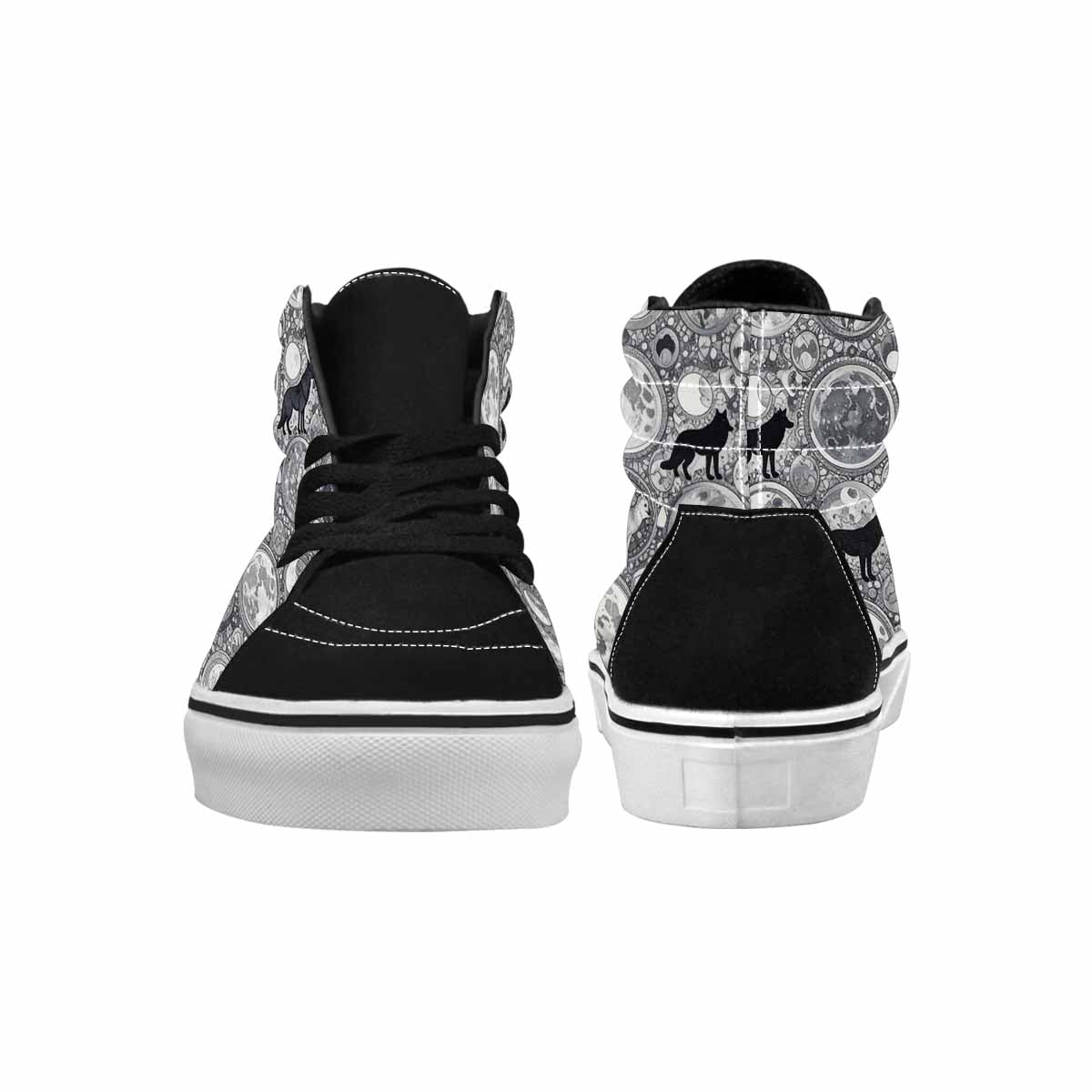 MEN'S Wolves Everywhere Collage High Top Canvas Grunge Custom Shoes