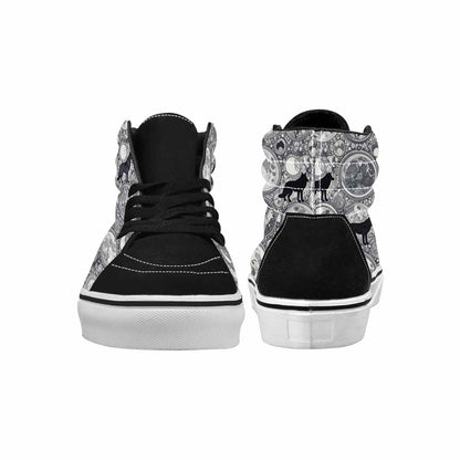 MEN'S Wolves Everywhere Collage High Top Canvas Grunge Custom Shoes