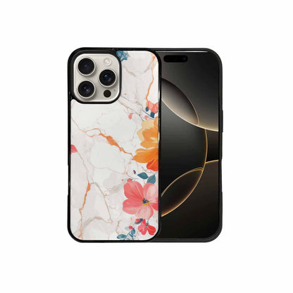 iPhone 16 Pro Max Case — Marble Floral, Custom Made Phone Cover
