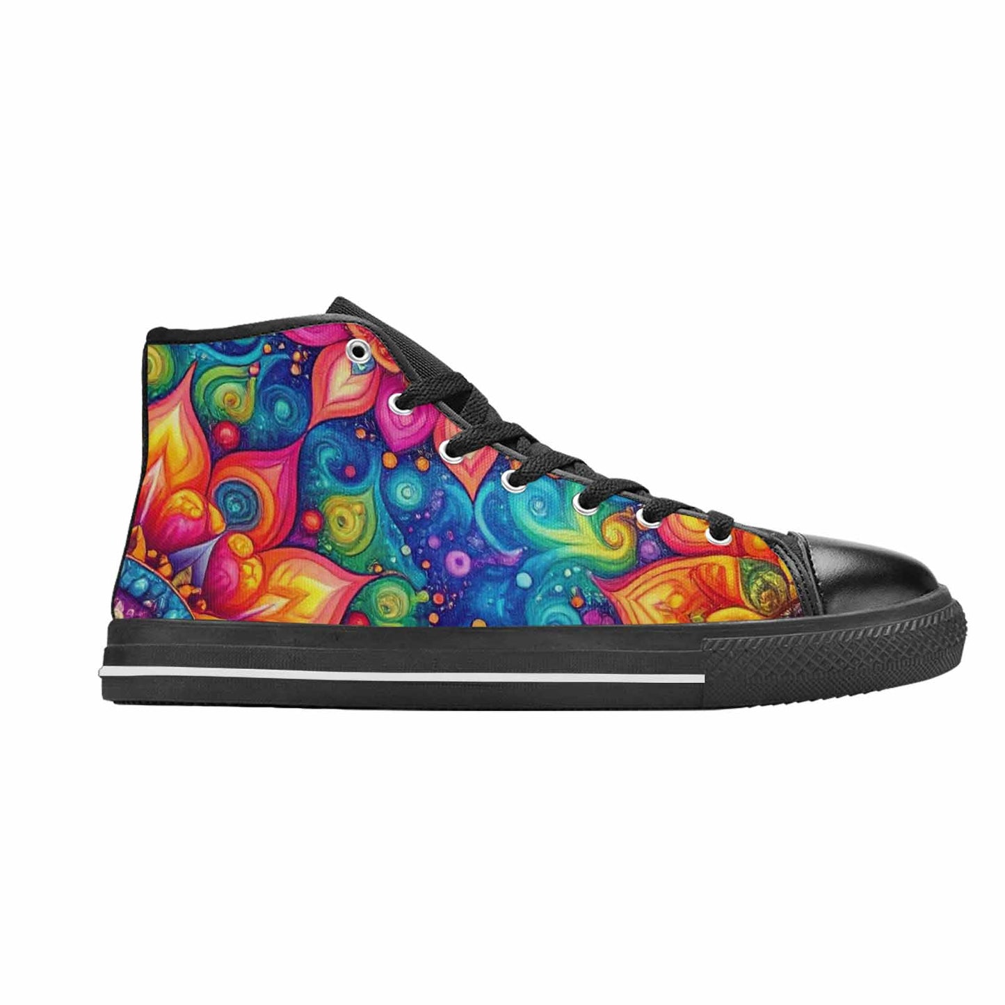 MEN'S Tie Dye Mandala High Top Canvas Y2K Custom Sneakers