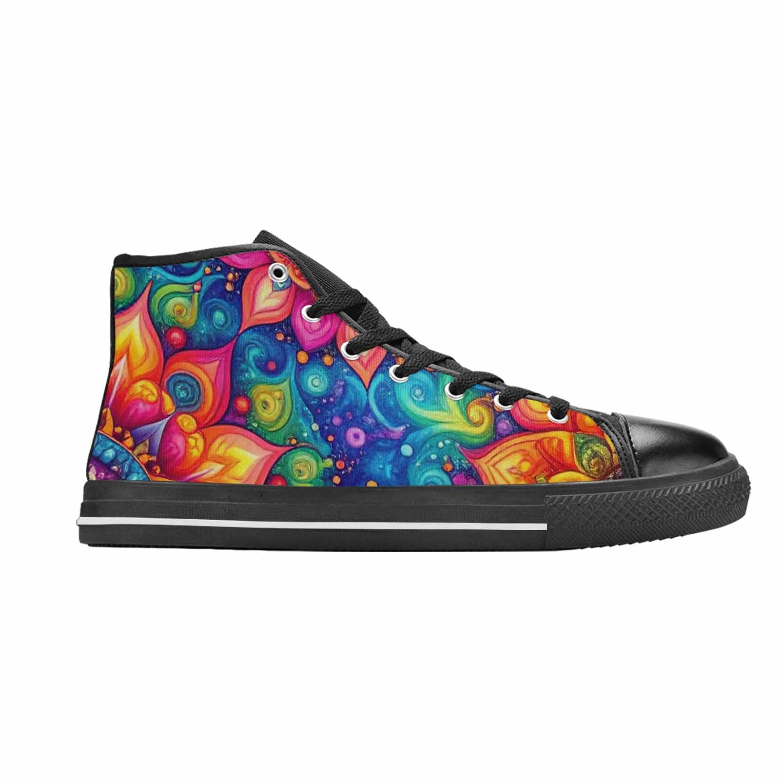 MEN'S Tie Dye Mandala High Top Canvas Y2K Custom Sneakers