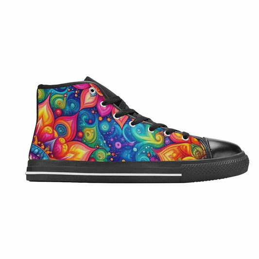 MEN'S Tie Dye Mandala High Top Canvas Y2K Custom Sneakers