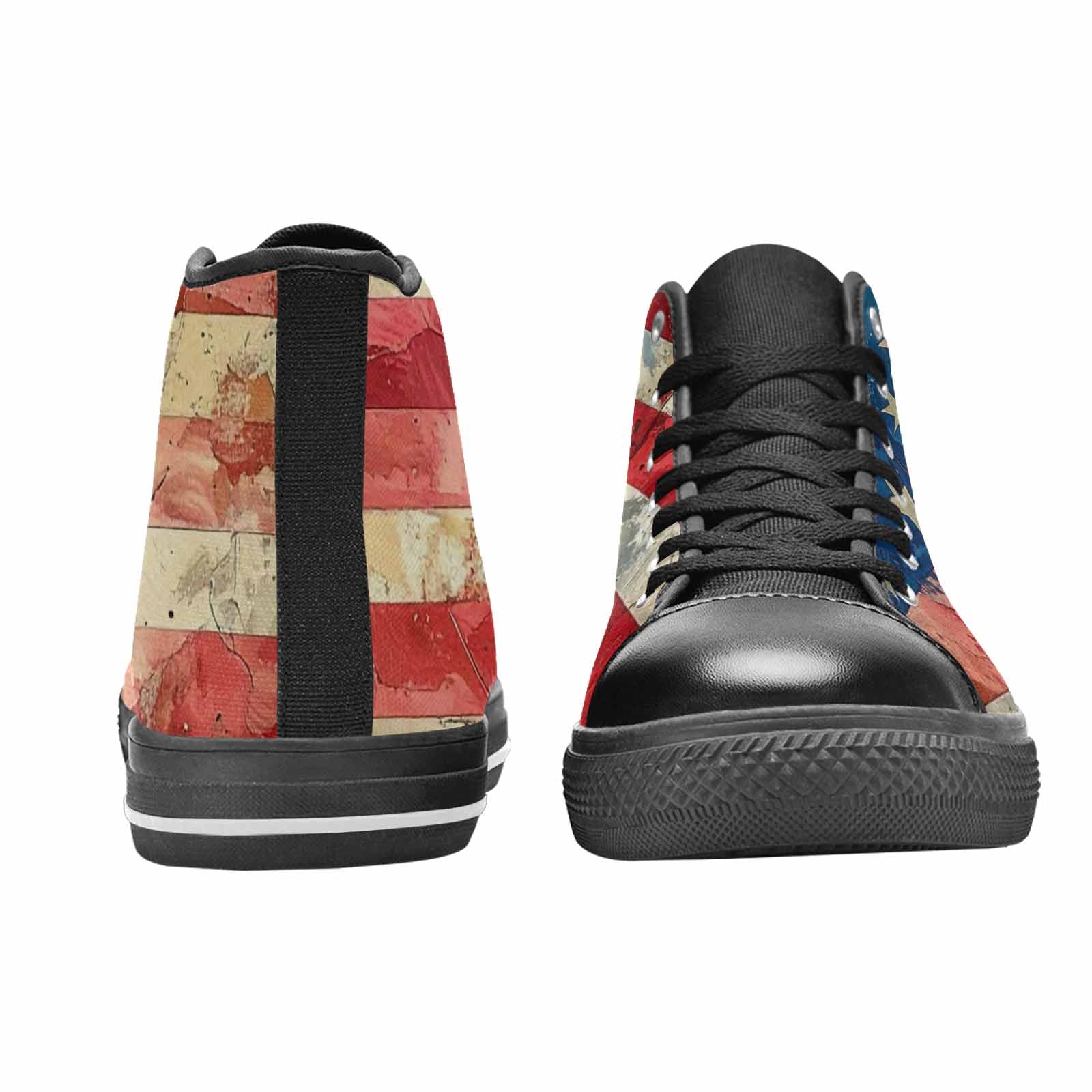 MEN'S American Flag Stars High Top Canvas Aesthetic Custom Sneakers