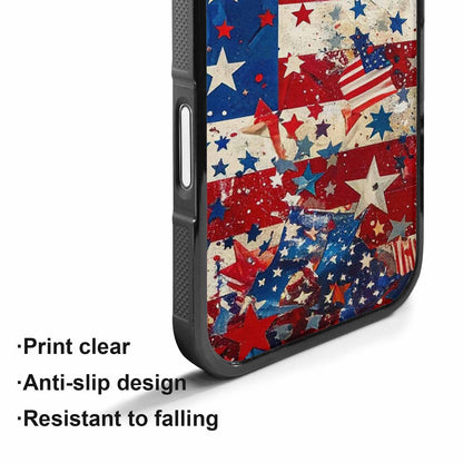 iPhone 17 Case — Patriotic Stars And Stripes Galaxy Space, Customized Protective Case
