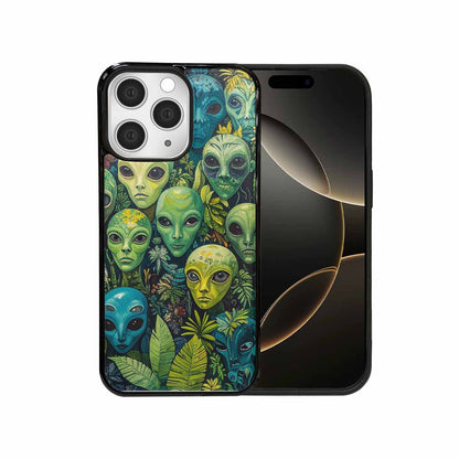 iPhone 15 Pro Max Case — Aliens Pattern Hundreds Of Sma Bcn, Custom Made Phone Cover