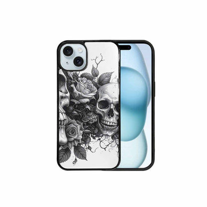 iPhone 15 Plus Case — Skull Gothic Art Dark Original, Custom Phone Case