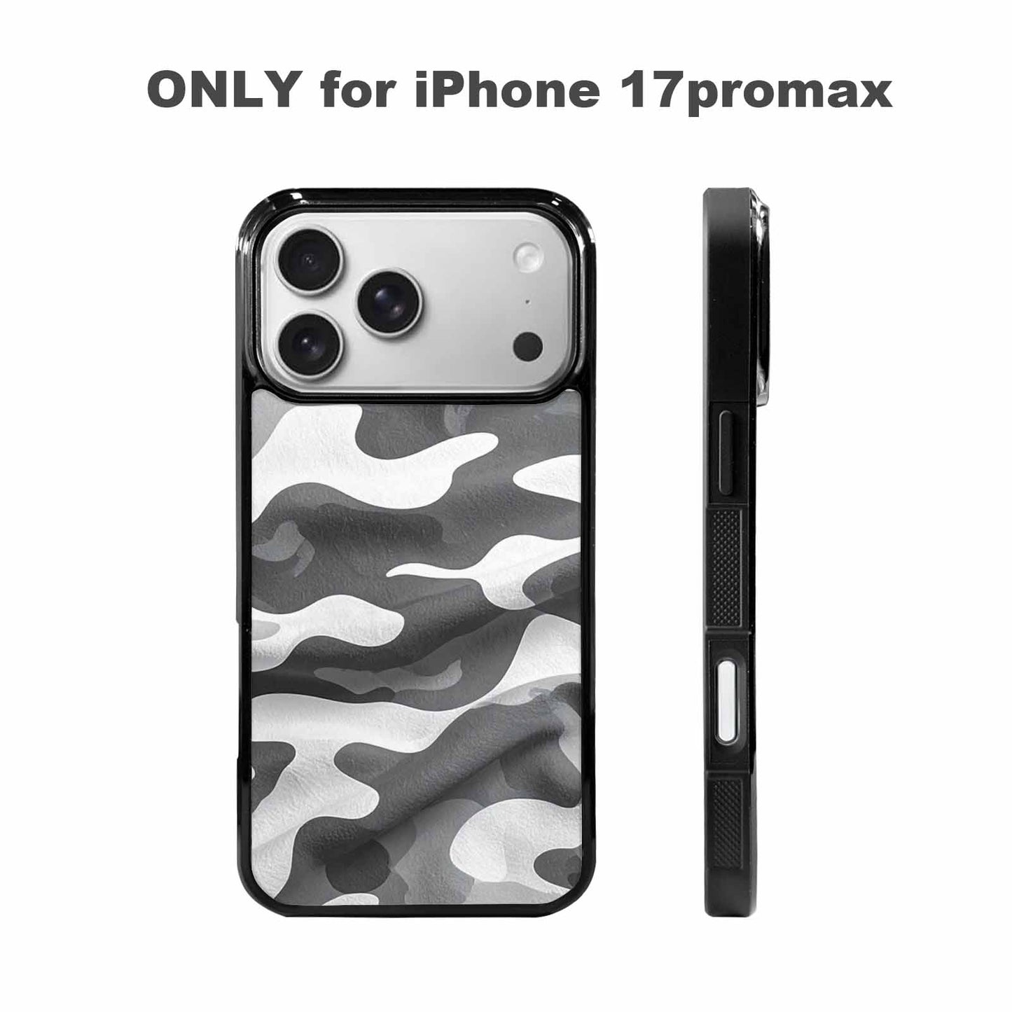 iPhone 17 Pro Max Case — Grey Camo Print Camo, Original Design Phone Case