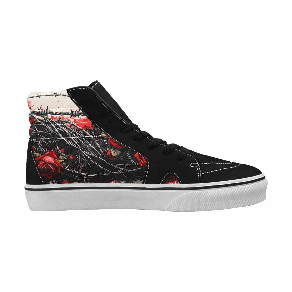 MEN'S Barbed Wire Coil High Top Canvas Neon Fantasy Custom Shoes