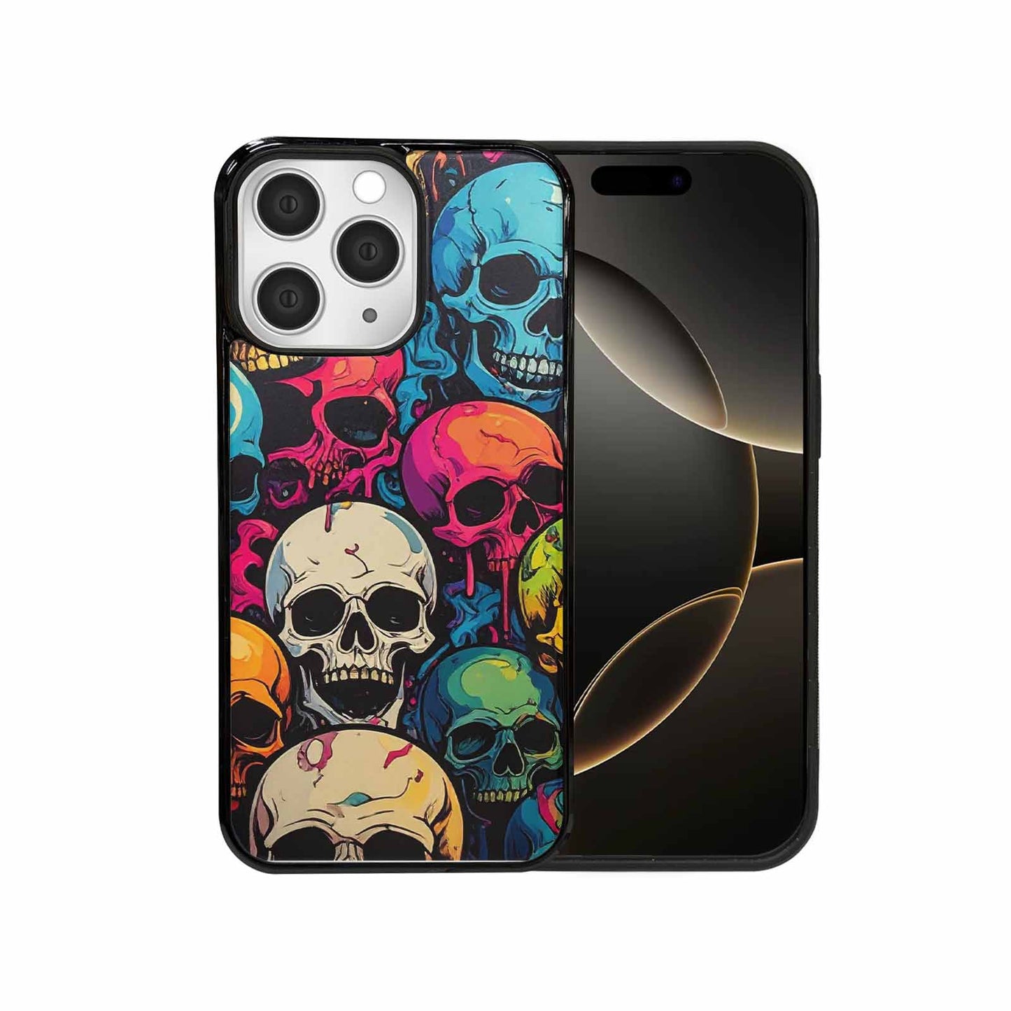 iPhone 15 Pro Max Case — 1000s Of Skulls Digital Camo Drip, Customized Protective Case