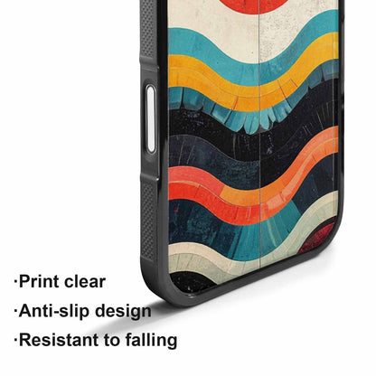 iPhone 17 Case — Retro Wave Scallop Stripe Retro Vintage, Personalized Phone Case