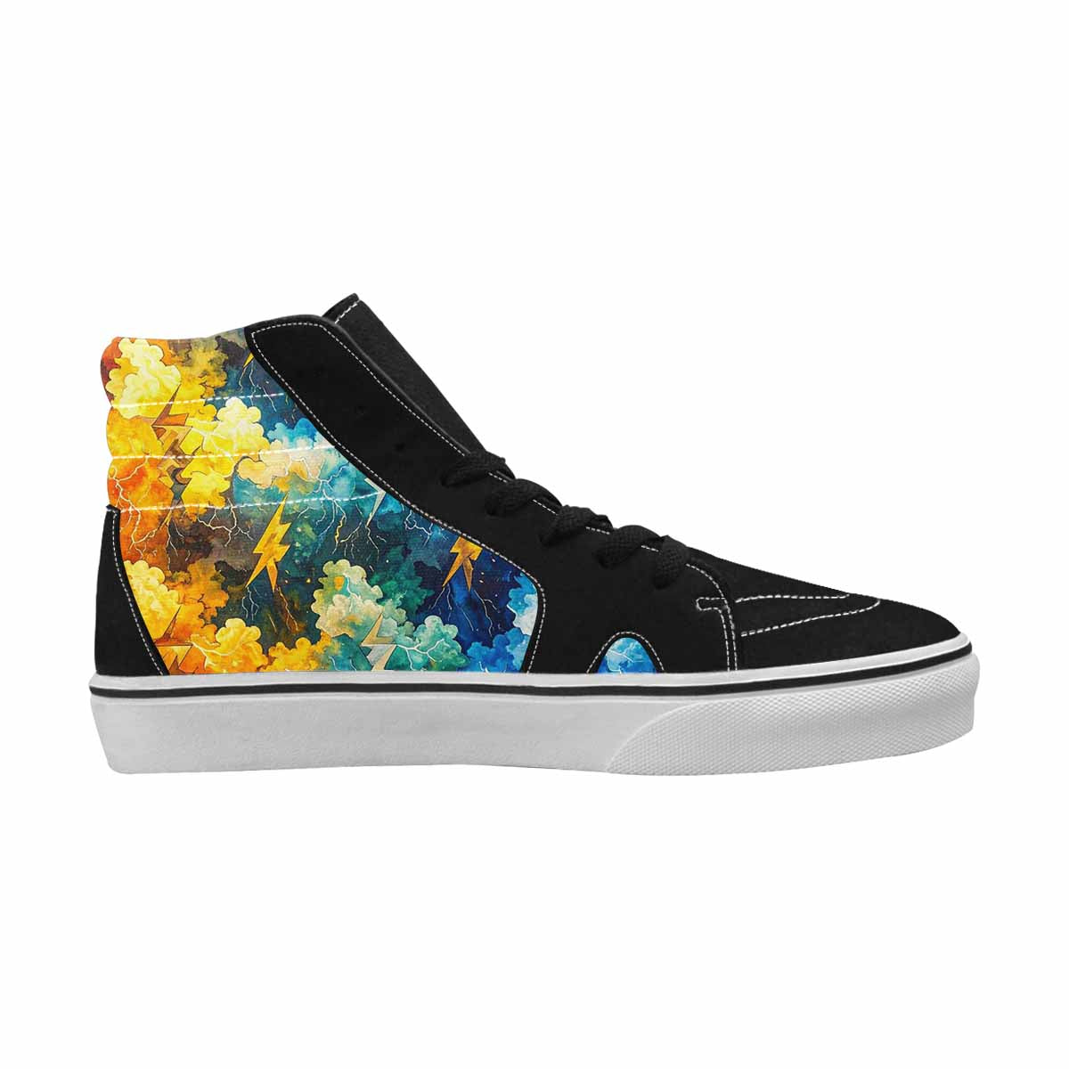 WOMEN'S Lightning Bolt High Top Canvas Surreal Custom Shoes