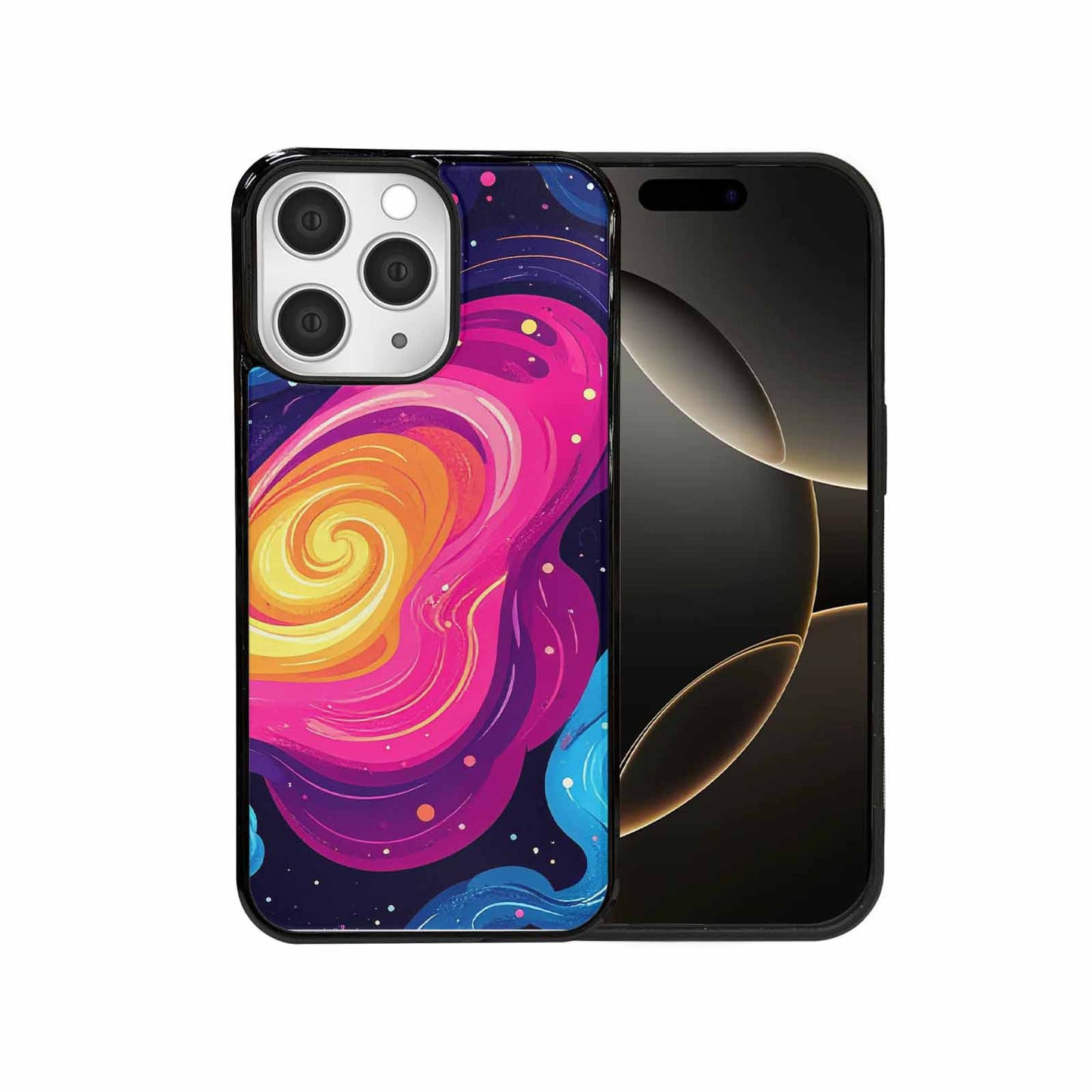 iPhone 15 Pro Max Case — Love Wins Galaxy Seamless Pattern Vibrant, Unique Phone Case Design