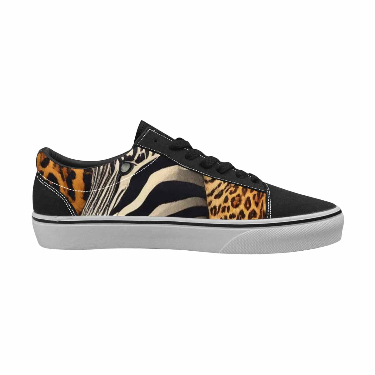 WOMEN'S Animal Print Canvas Lace-Up Wallpaper Art Shoes
