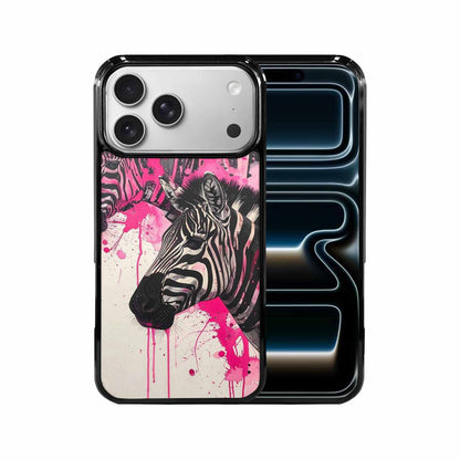 iPhone 17 Pro Max Case — Black &amp; Pink Ink Animal Print, Custom Phone Case