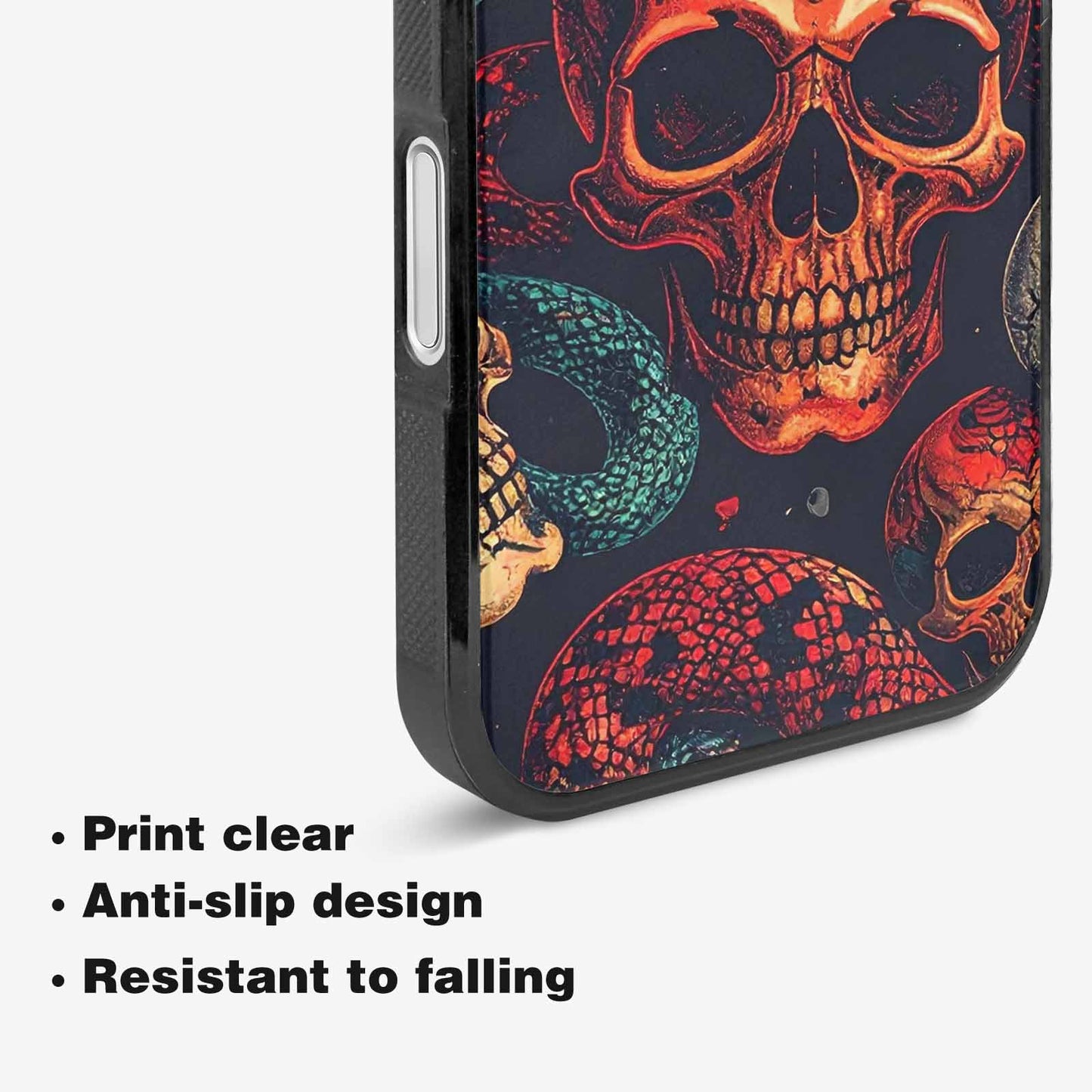 iPhone 16 Case — Snake Skulls Print Custom, Original Design Phone Case