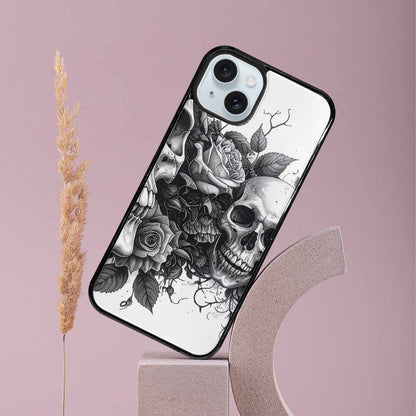 iPhone 15 Plus Case — Skull Gothic Art Dark Original, Custom Phone Case