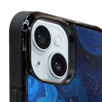 iPhone 15 Plus Case — Galaxy Art Blue Starfield Small Galaxy, Customized Protective Case