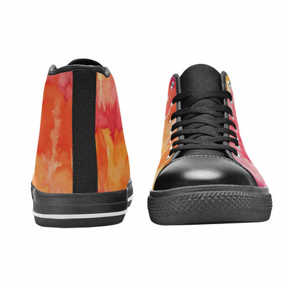 WOMEN'S Tie Dye - High Top Canvas Neon Fantasy Custom Sneakers