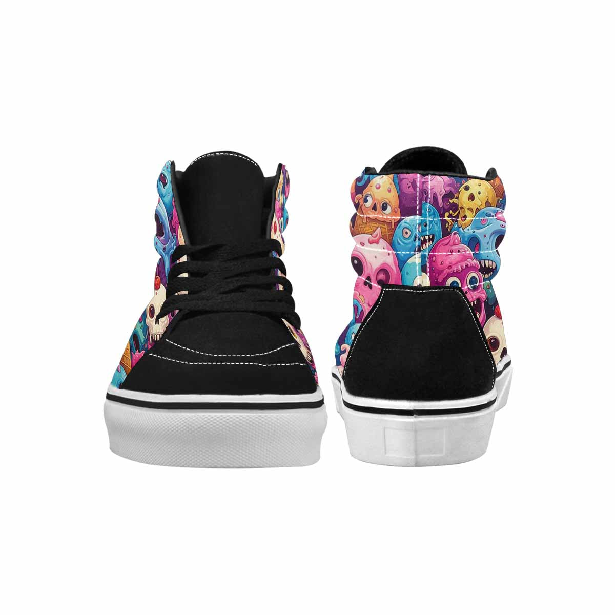 MEN'S Ice Cream Monsters  High Top Canvas Dark Academia Sneakers