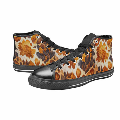 WOMEN'S Cow Animal Print High Top Canvas Aesthetic Sneakers