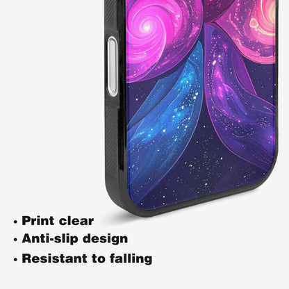 iPhone 16 Case — Rose Galaxy Art Seamless Pattern Vibrant, Unique Phone Case Design
