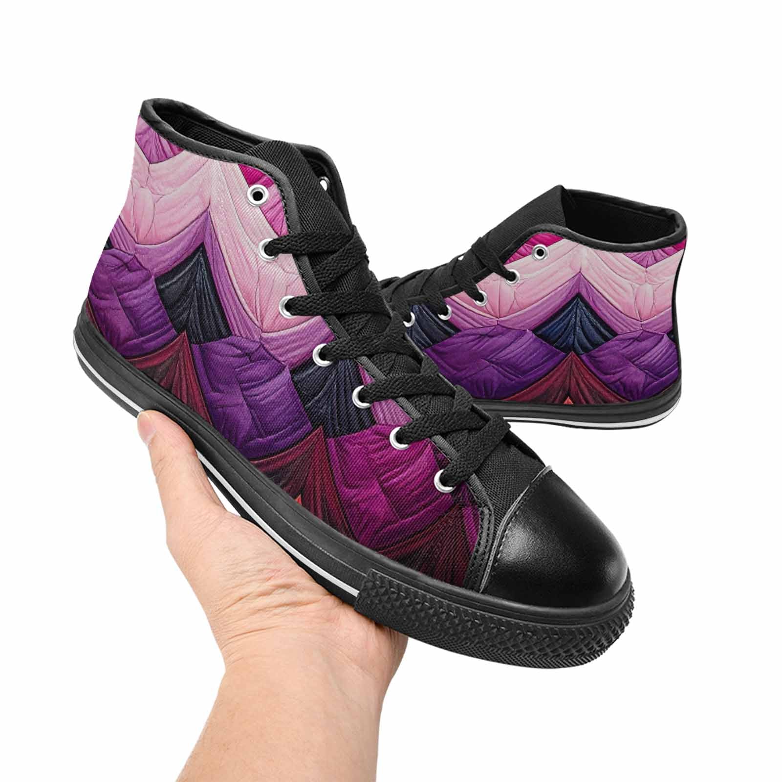 MEN'S Genderfluid Flag Color High Top Canvas Dreamcore Shoes