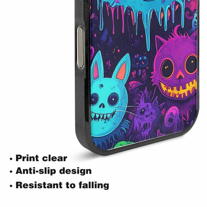 iPhone 15 Pro Max Case — Mixed Toxic Glow Creature Pattern Hundreds, Original Design Phone Case