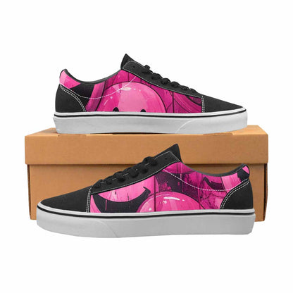 WOMEN'S Melting Moon Smiley Lace-Up Canvas Aesthetic Custom Shoes