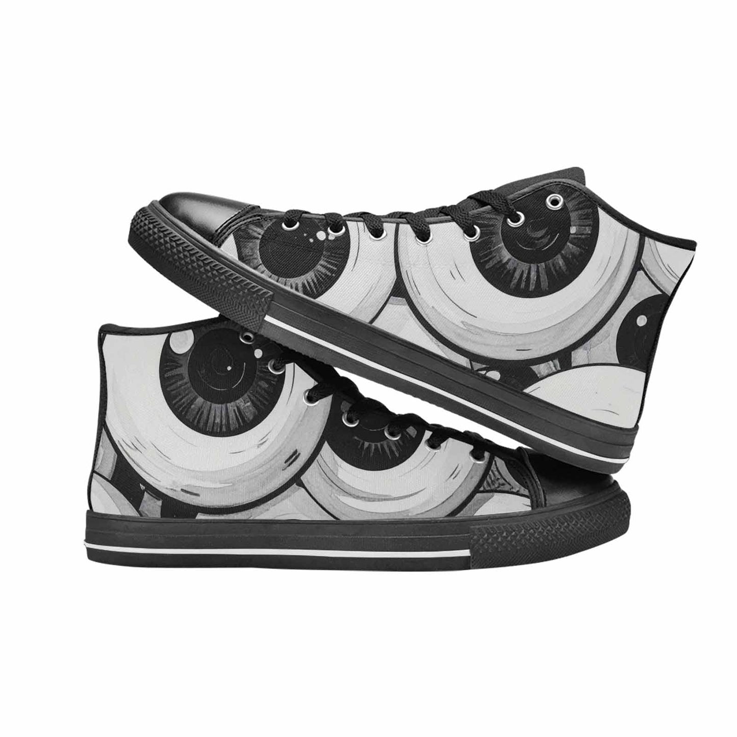 MEN'S Googly Cartoon Eyeballs High Top Canvas Vivid Custom Shoes