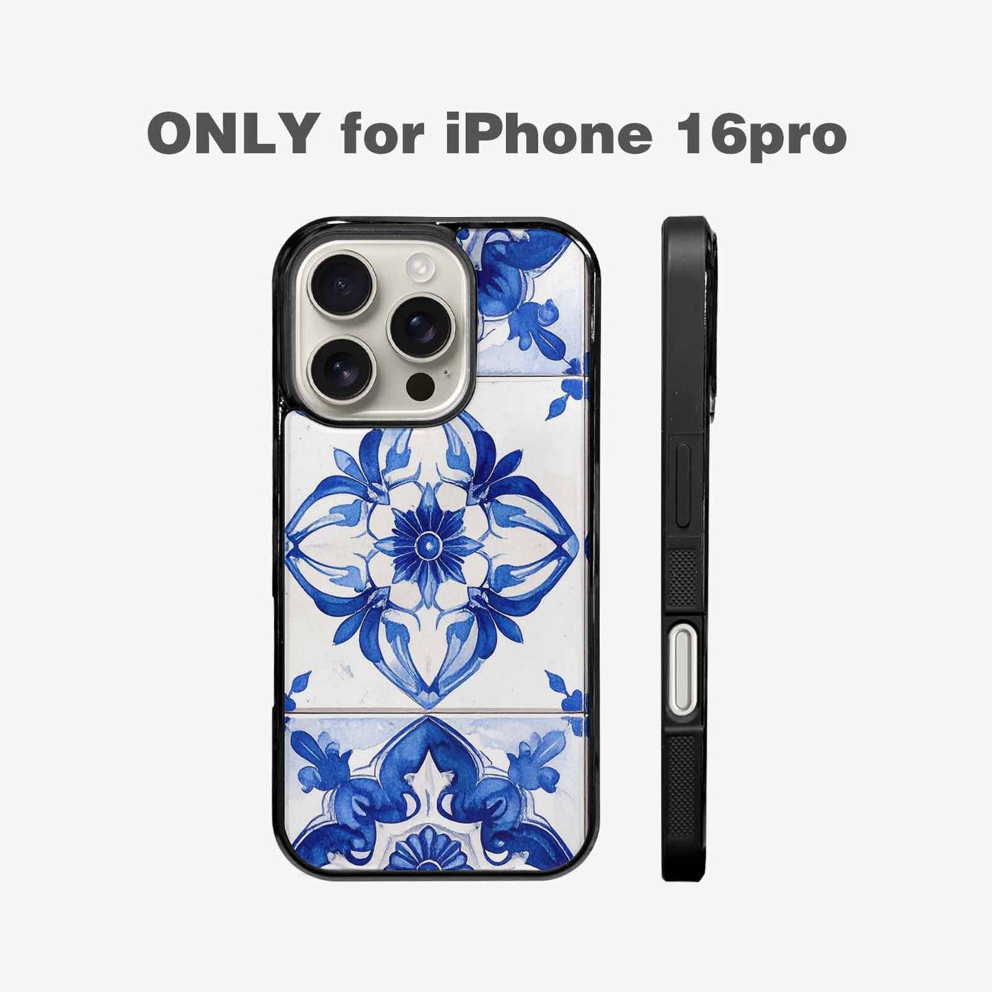 iPhone 16 Pro Case — Mexican Talavera Tile Pattern Floral Geometric, Custom Made Phone Cover