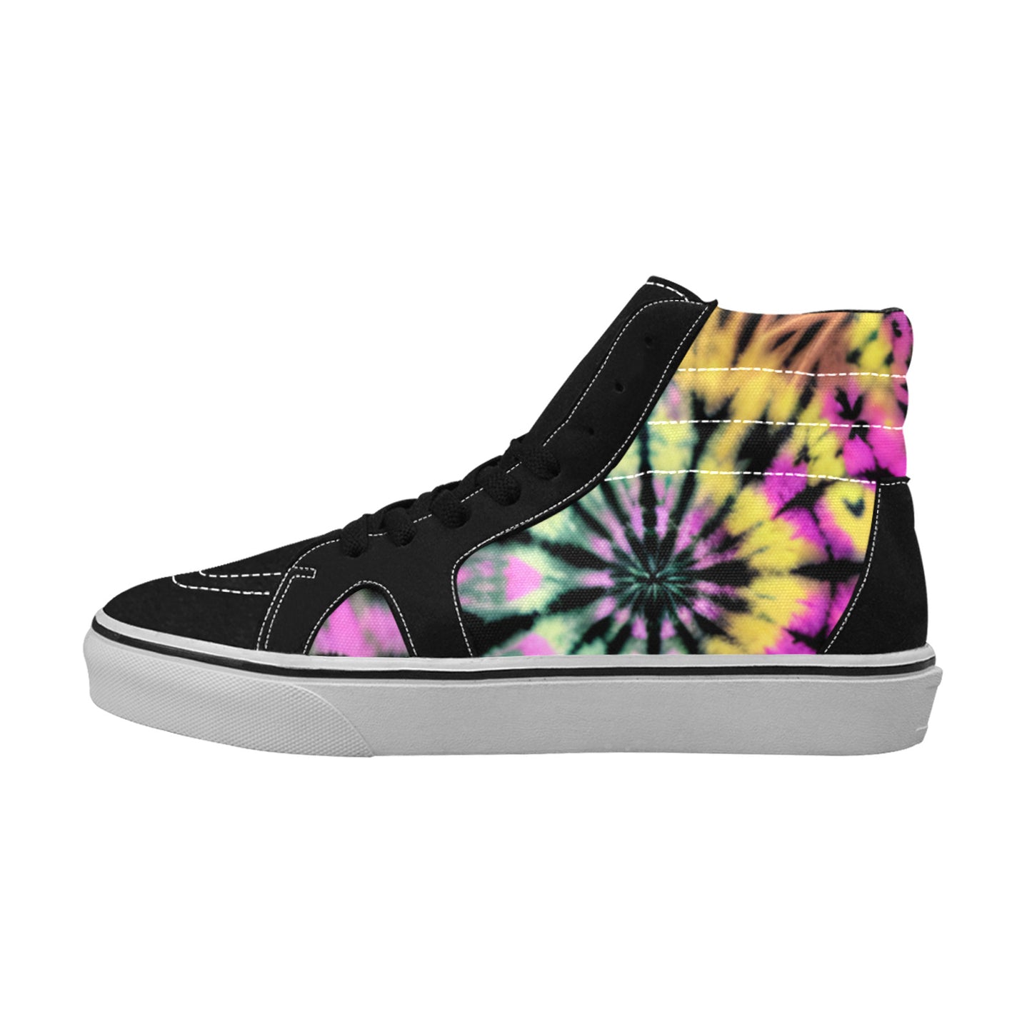 WOMEN'S Psychedelic Art Tie Dye High Top Skateboarding Dreamcore Sneakers