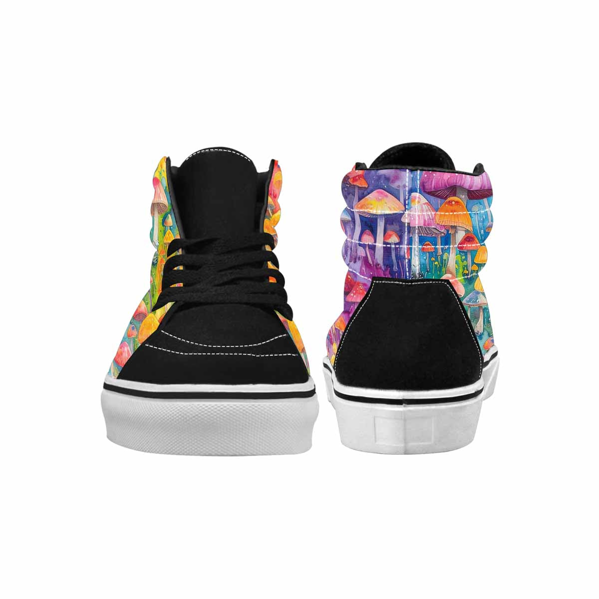MEN'S Mushrooms  Tie Dye High Top Canvas Grunge Shoes
