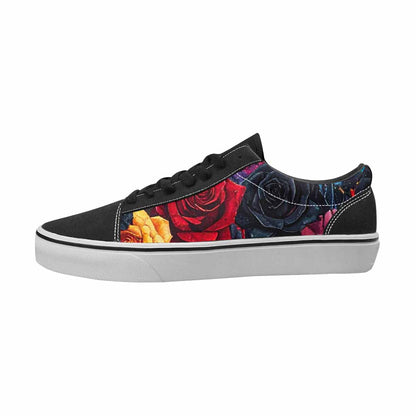 MEN'S Gothic Roses Canvas Statement Wallpaper Art Custom Sneakers