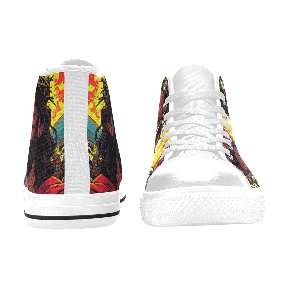 MEN'S Jesus_Ht_10 Men’S High Top Canvas Aesthetic Shoes