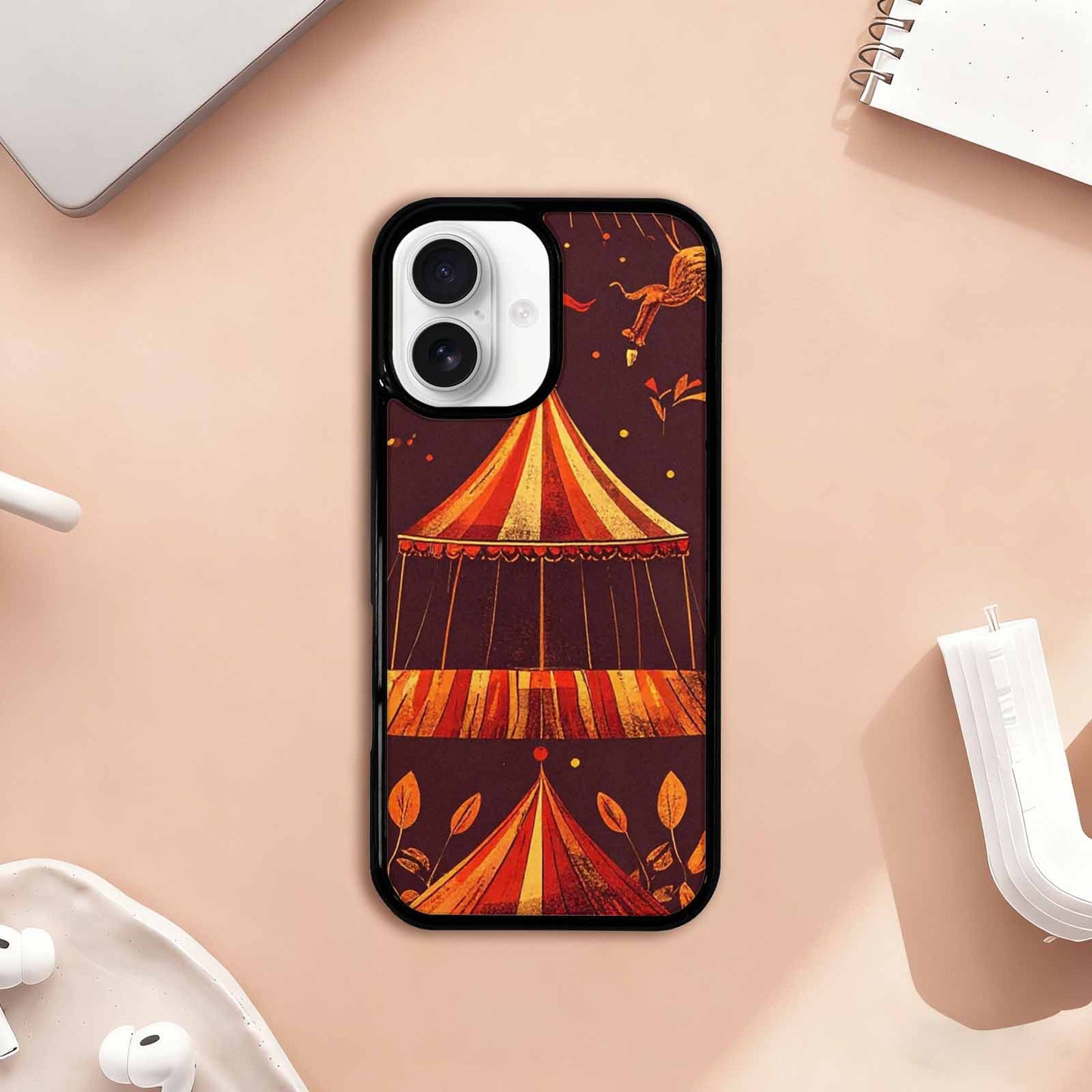 iPhone 17 Case — Vintage Circus Art Pattern Retro Vintage, Custom Designed Case Cover