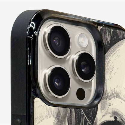 iPhone 15 Pro Max Case — 20 Skulls Overlapping Seamless Tileable Pattern, Unique Phone Case Design