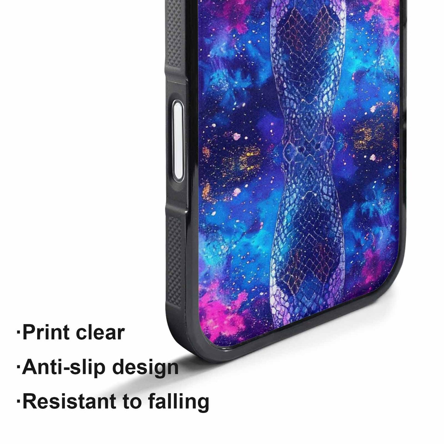 iPhone 17 Pro Max Case — Snake Print Galaxy Seamless Animal Print, Original Design Phone Case