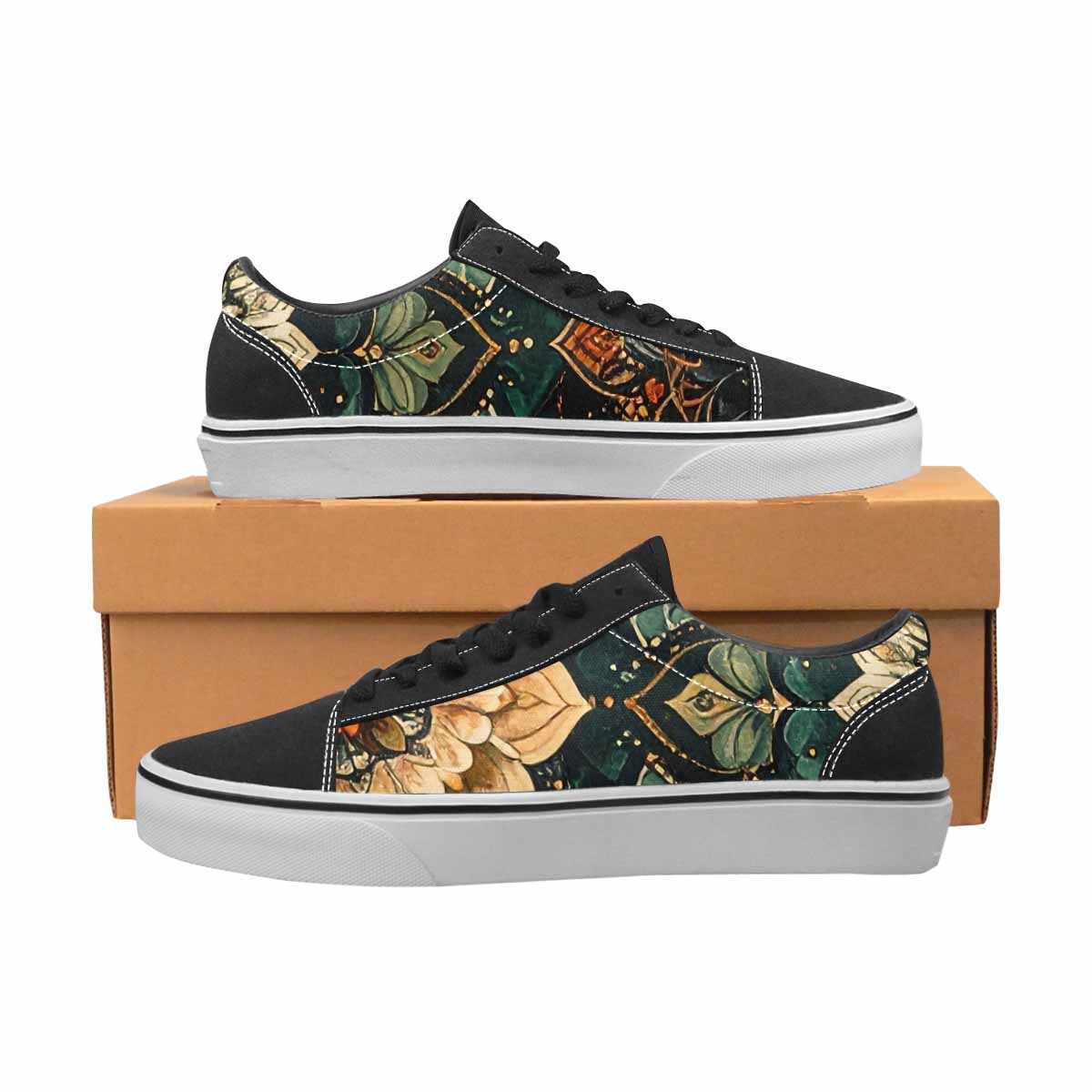 WOMEN'S Mandala Canvas Lace-Up Cottagecore Custom Sneakers