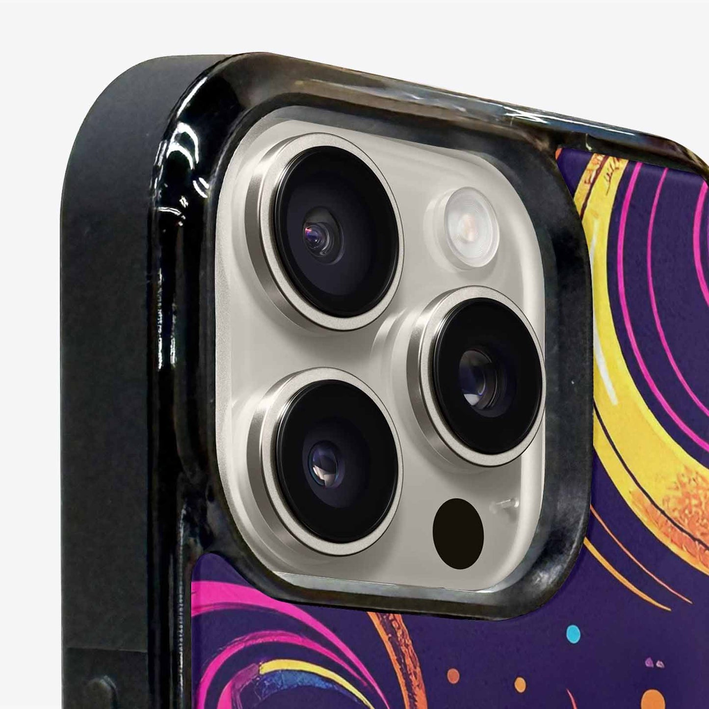 iPhone 16 Pro Case — 1970s Disco Cartoon Art Pattern, Unique Phone Case Design