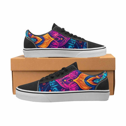 MEN'S Tie Dye Mandala Canvas Lace-Up Neon Fantasy Custom Sneakers