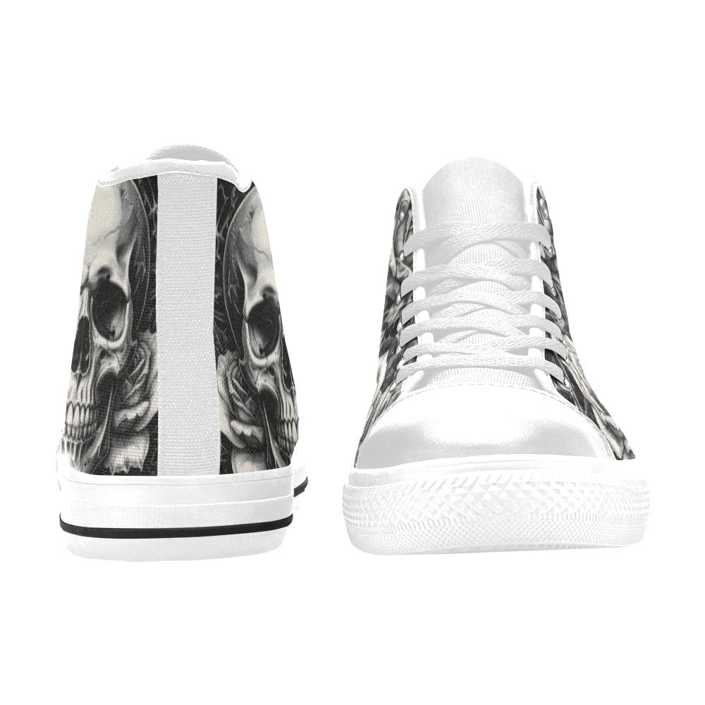 MEN'S Monochrome Skull Gothic Dark High Top Canvas Cottagecore Sneakers