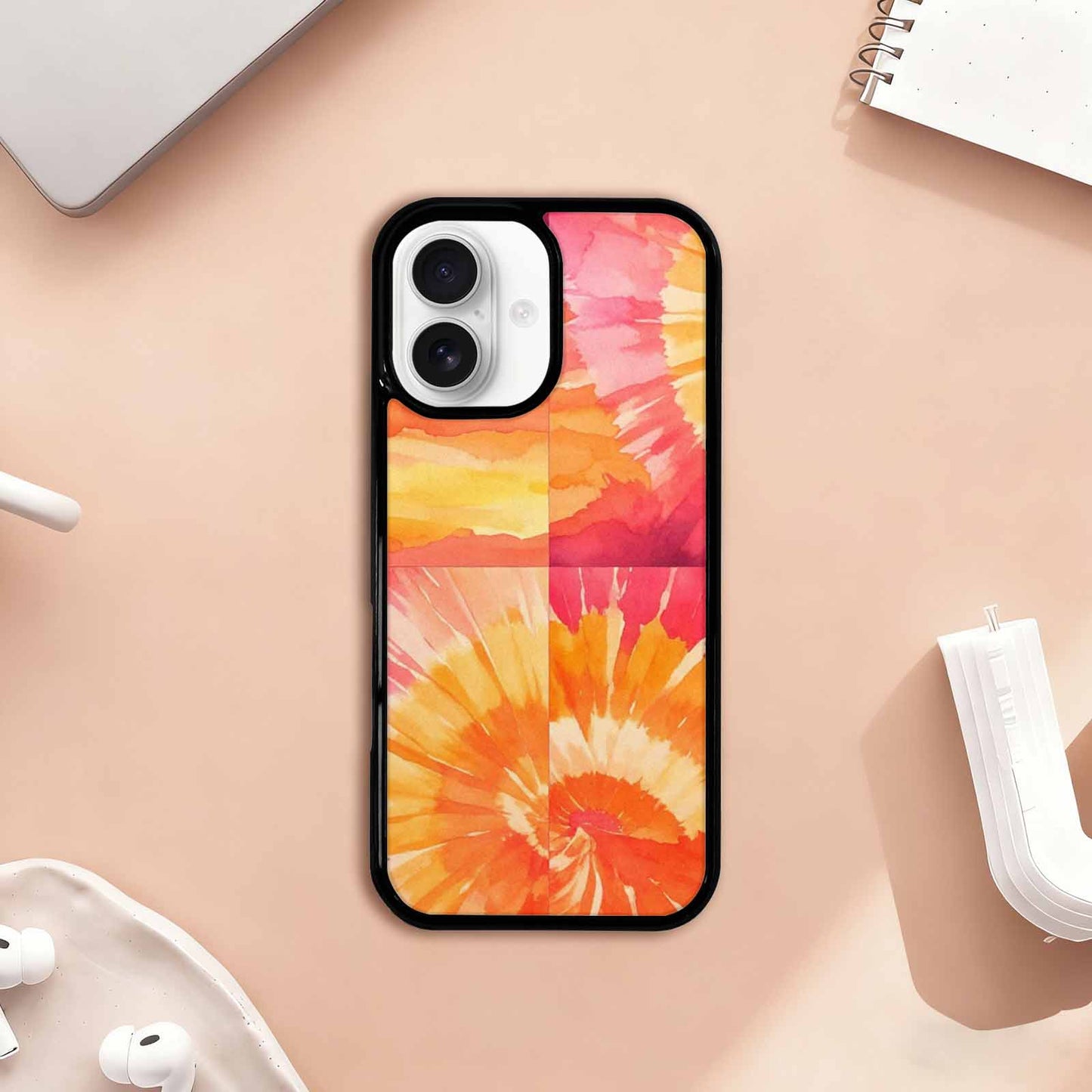 iPhone 17 Case — Tie Dye Sunset Wash Tie Dye, Personalized Phone Case