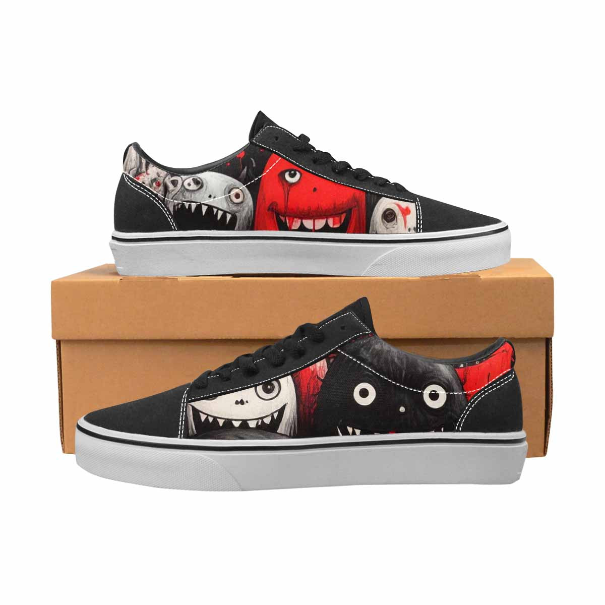 WOMEN'S Monsters (general) Lace-Up Canvas Surreal Shoes